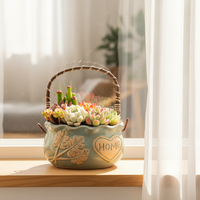 Pots de plantation créatifs modernes en céramique émaillée, écologiques et durables, pour plantes succulentes, avec trou de drainage pour une utilisation en intérieur