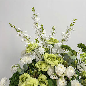 Fournitures pour fleuristes : Boules de fleurs de luxe de 50 cm, vertes et blanches, pour centres de table de mariage sur le thème de la forêt - Product Image 4