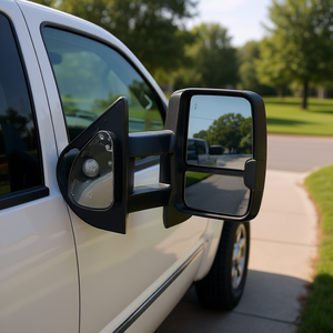 Espejos Retrovisores Laterales con Calefacción Eléctrica y Luz de Señalización de Flecha para Chevy Silverado GMC Sierra 2007-2014, Uso de Remolque, Rectangulares, de Plástico - Product Image 2