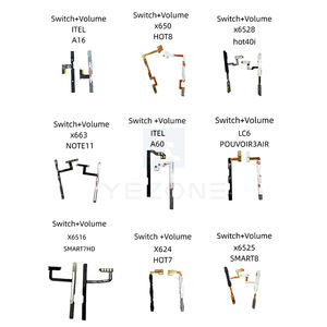 สำหรับ Infinix Itel A16 A60 สวิตช์เปิด-ปิด + ฟิล์มสายแพรปุ่มปรับระดับเสียงด้านข้าง สำหรับ Infinix Hot 7 8 สายแพรปุ่มปรับระดับเสียง อะไหล่ซ่อม - Product Image 1