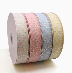4cm sequined mesh netting lace soft chiffon headpiece accessory stage costume DIY accessory netting <b>ribbon</b> - Product Image 2