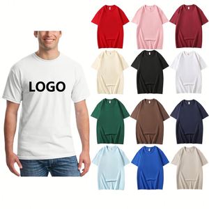 เสื้อยืดโอเวอร์ไซส์ผ้าฝ้าย 100% น้ำหนัก 220 กรัม พร้อมดีไซน์โลโก้แบบวินเทจที่ปรับแต่งได้ พิมพ์ลายตามสั่ง - Product Image 1