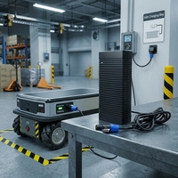 Chargeur de batterie au phosphate de fer et de lithium de qualité industrielle 54,75 V 5 A 2 A pour véhicules de transport sans pilote/véhicules électriques Lianyunda