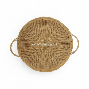 Salvamanteles Vietnamita de Ratán Natural con Asa, Hecho a Mano para Decoración de Mesa de Comedor con Técnicas de Tejido Tradicionales - Product Image 1