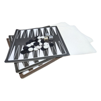 Ensemble de jeu d'échecs portable en cuir PU et vinyle design pliable pour les voyages et les tournois des enfants, vente en gros