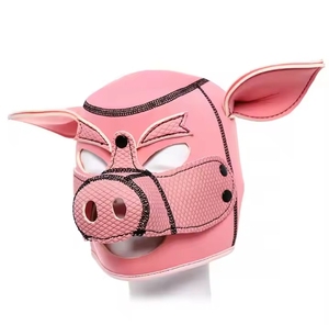 SM Sex Toys Sex Toy Party Hood Pig Puppy Play Dog Hood Factory Bondage Cosplay Pig Head Hood para juegos de grupo BDSM Bondage Gear - Product Image 1