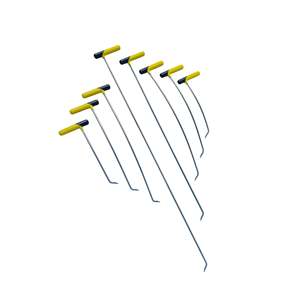 Düzce Edition 8 pièces en acier coudé simple pour outils PDR Tiges de réparation de bosses sans peinture à pointe pointue pour équipement de réparation de carrosserie côté gauche droit - Product Image 1