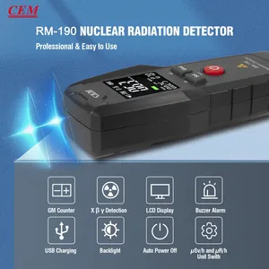 เครื่องตรวจจับความไวสูง CEM RM-190 พร้อมเสียงเตือนแบบ Geiger และเครื่องทดสอบรังสีเอกซ์ พร้อมการวัดค่า USv/h - Product Image 3