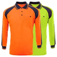 Uniform Staff Workwear Cooperate Uniform Custom Logo Men's Long-sleeved Polo Shirts Company Staff Work Smart Polo Shirt