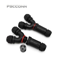 Connecteur circulaire étanche IP68 PSCCONN GW25 à 2 broches en Y, connecteur de câblage extérieur haute puissance 32A 450V, boîtier métrique M25