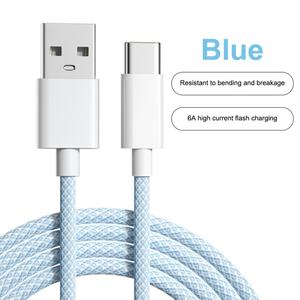 Cables de Carga USB a Tipo C de Venta Caliente, Carga Rápida, 2M 1.5M 1M, Cable Trenzado para Teléfono Móvil - Product Image 5