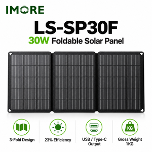 30W Foldable <b>Solar</b> <b>Panel</b> <b>USB</b> Type C 23% Efficiency Charger for Selected Portable Power Stations Camping Travel and Emergency Use - Product Image 1