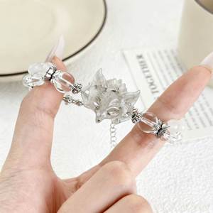 Black Fantasy Popcorn Cracked <b>Crystal</b> <b>Beads</b> <b>Crystal</b> Fox Mask <b>Bracelet</b> Women's Beaded Jewelry <b>Crystal</b> <b>Bracelets</b> Bangles for Girls - Product Image 5