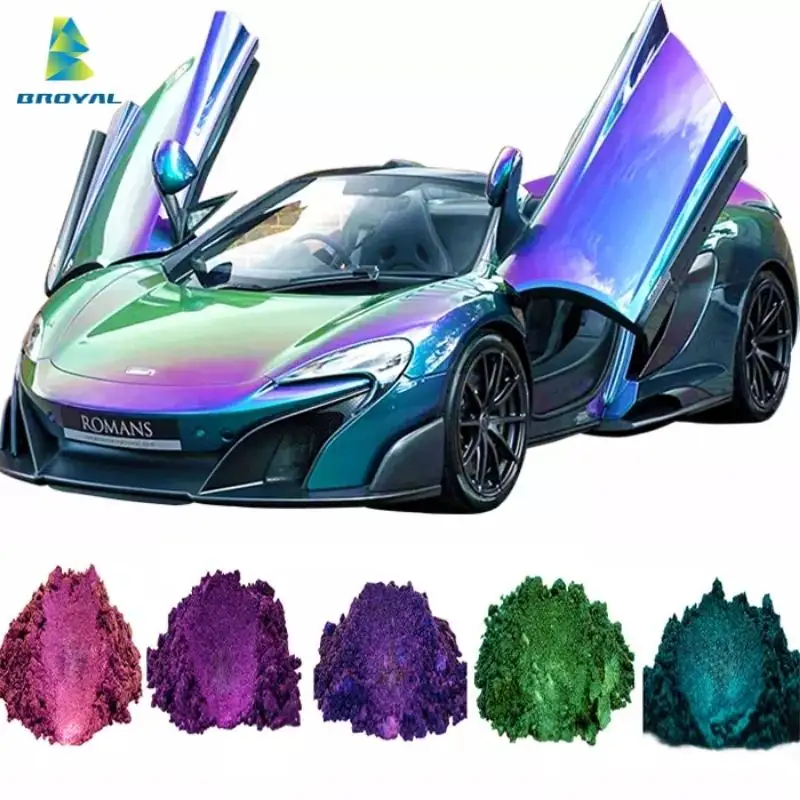 Pó de pigmento holográfico para carro, cor-de-rosa, para carro, pintura de camaleão holográfica, para carro