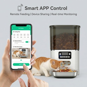 Distributeur de nourriture intelligent pour chats et chiens avec double alimentation, bol en acier inoxydable de 4 L (16,7 tasses), Wi-Fi - Product Image 5