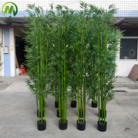 Plante artificielle de bambou à feuilles persistantes, clôture extérieure en bambou, plante en pot artificielle, arbre de bambou artificiel