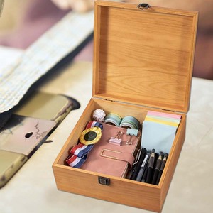 Wooden <strong>Box</strong> Storage <strong>Box</strong> Container with Hinged Lid and Front Clasp Wood <strong>Box</strong> for Crafts Art Hobbies and Valentine's Day Decoration - Product Image 2