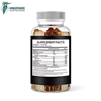 Gummies de Shilajit KingFisher OEM ODM sans sucre, véganes, supplément à base de plantes pour le soutien quotidien de l'énergie et de la vitalité, marque privée, vente en gros