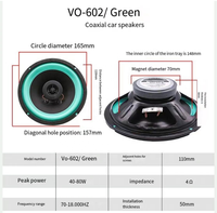 Haut-parleur coaxial de voiture 4, 5 et 6,5 pouces à simple dôme en papier pour modification audio automobile, modèles 402, 502, 602 - Vente en gros
