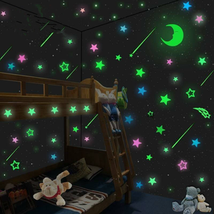Autocollants muraux 3D fluorescent lumineux qui brillent dans le noir pour la décoration de la <span class=keywords><strong>chambre</strong></span> des enfants, décoration de <span class=keywords><strong>plafond</strong></span> de <span class=keywords><strong>chambre</strong></span> à coucher, décoration de crèche - Product Image 3
