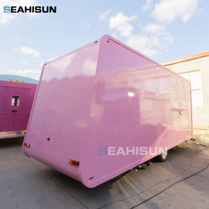 Màu hồng Donut cửa hàng thực phẩm Trailer Tow Bar Trailer tùy chỉnh kẹo chip Kem Cà Phê phục vụ đầy đủ nhà bếp - Product Image 5