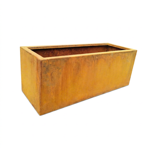 Corten Steel Planter Rustic Outdoor Flower <b>Pot</b> for Garden and Balcony Use - Product Image 1
