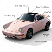 Voiture électrique de drift rose RS pour adultes 2600x1100x800mm, batterie lithium 72V, kart de course, vente en gros pour parcs d'attractions