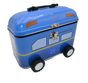 Caja de Hojalata Ecológica Reciclable con Forma de Autobús de Dibujos Animados, con Asa y Ruedas, Logotipo Personalizado, con Cierre, para Regalos de Fiesta Infantiles - Product Image 5