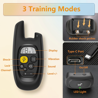 Hundetrainingshalsband mit 300m Reichweite, IPX7 Wasserdicht, LCD-Display für Sicheres und Effektives Professionelles Verhaltenkorrektur-Training von Haustieren