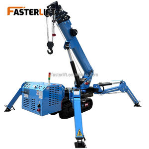 Mobiler Spinnen kran 3 Tonnen 5 Tonnen 8 Tonnen 10 Tonnen Teleskop ausleger 360-Grad-Mini-Raupen-Hydraulikkran, der 14m mit Fliegen ausleger hebt - Product Image 5