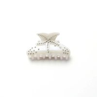 Pince à cheveux personnalisable en acétate écologique, ornée de strass étoile de mer, style européen, faite à la main, pour cheveux épais, idéale pour les fêtes