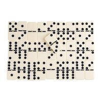 Blocs de dominos de luxe de haute qualité, ensemble de dominos en cuir Pu et mélamine