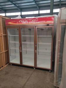 Large Capacity Double Layer <strong>Glass</strong> <strong>Doors</strong> Standing <strong>Drink</strong> Freezer Upright Beverage bar <strong>Fridge</strong> Refrigerator - Product Image 3