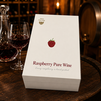 Boîte Cadeau Rigide de Luxe pour Deux Bouteilles de Vin Rouge et de Vin de Fruits, Personnalisée avec Logo Imprimé, Revêtement UV, Vente en Gros