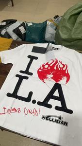 Camiseta de Manga Corta para Hombre y Mujer, Marca de Moda Americana NFC HELL, Corte Holgado, Efecto Lavado con Letras Antiguas - Product Image 3