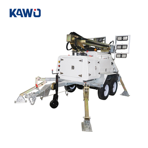 Générateur diesel télescopique de 9 mètres <span class=keywords><strong>Phare</strong></span> à LED Tour d'éclairage à haut mât mobile montée sur remorque - Product Image 3