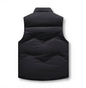 Gilet matelassé personnalisé avec logo, col montant, imperméable, chaud, en velours épais, sans manches, pour l'extérieur - Product Image 2