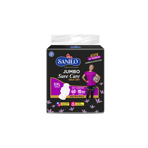 Serviettes hygiéniques Sanilo Jumbo Super Care Maxi Dry XXL 320MM 40 tampons avec 10 protège-slips conçus pour une absorption ultime maximale - Product Image 4