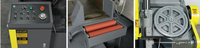 Scie à ruban semi-automatique CE de 330 mm, angle de coupe de 45 degrés, machine à scier rotative, scie à ruban industrielle pour la découpe du métal et du fer