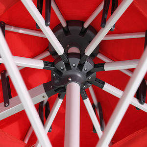 OEM personalizzato leggero Patio esterno ombrello rosso pieghevole e anti-uv impermeabile luce solare giardino parasole stampe Logo - Product Image 4