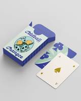 Cartes de poker personnalisées avec logo, boîte en papier artistique, bord doré brillant pour le plaisir en famille et en soirée