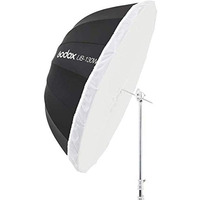 Godox UB-130W 51 pouces 130 cm Parapluie de Studio Parabolique Réflecteur Noir et Blanc avec Tissu de Housse Diffuseur Noir et Argent