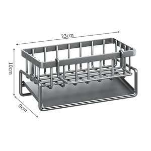 Organizzatore per Spugne da <span class=keywords><strong>Cucina</strong></span> con <span class=keywords><strong>Design</strong></span> Traforato, Portaoggetti per Lavello con Vassoio di Drenaggio - Product Image 5