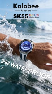 SK55 Nuovo Smartwatch 5 per Uomo e Donna, Alta Qualità, 3 Cinturini, Schermo AMOLED 1.53, Impermeabile IP68, Chiamate BT, Kalobee - Product Image 6