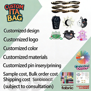 OEM ODM Custom Heart Shape Ita Crossbody Bag Lolita Purse Transparent PVC Window Chain Strap Pin Display <b>Handbag</b> - Product Image 4