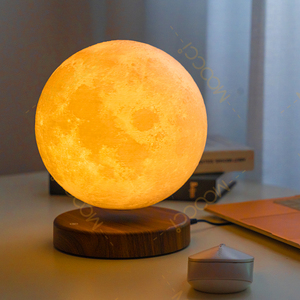 Lámpara de Escritorio con Globo Terráqueo Magnético Levitante y Base Cuadrada, Rotación de 360°, Control Táctil, LED Regulable, Decoración para el Hogar, Luz de Advertencia - Product Image 2