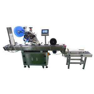 automatic lids feeding sticker labeling machine with auto counting, collection lid function