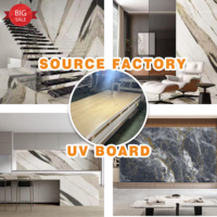 Panneau en PVC revêtu de UV Diwo, feuille de marbre pour toiture et panneaux muraux intérieurs, intérieur mural