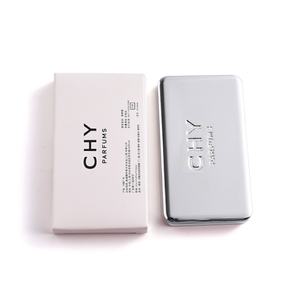 Brand Small Rectangle Silver Metal Debossed Magnetic Rotating Portable Vanity Mirror with Logo - Product Image 2