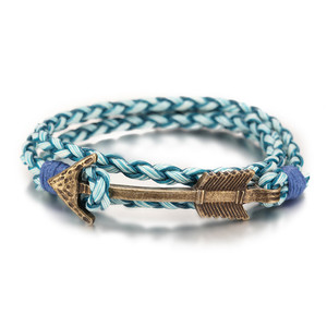 Pulsera de cuero con forma de flecha, chapada en plata antigua, unisex, estilo vintage, regalo - Product Image 6